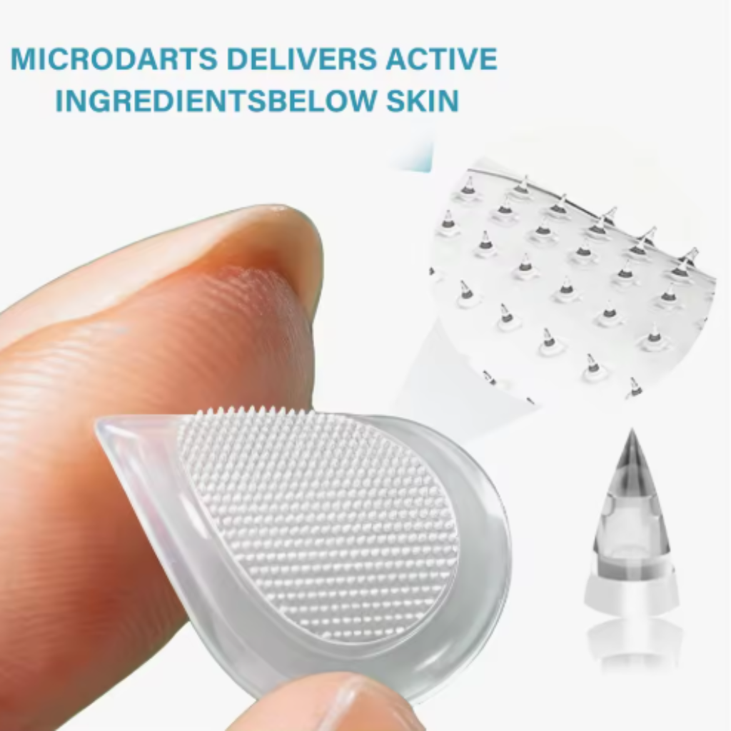 Microdarts delivering active ingredients below skin Skinpop Acne Patch Microneedle