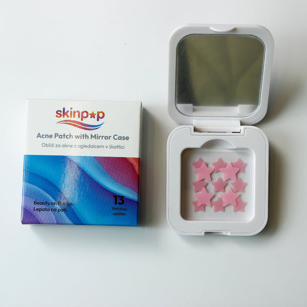 Acne patch with mirror case packaging